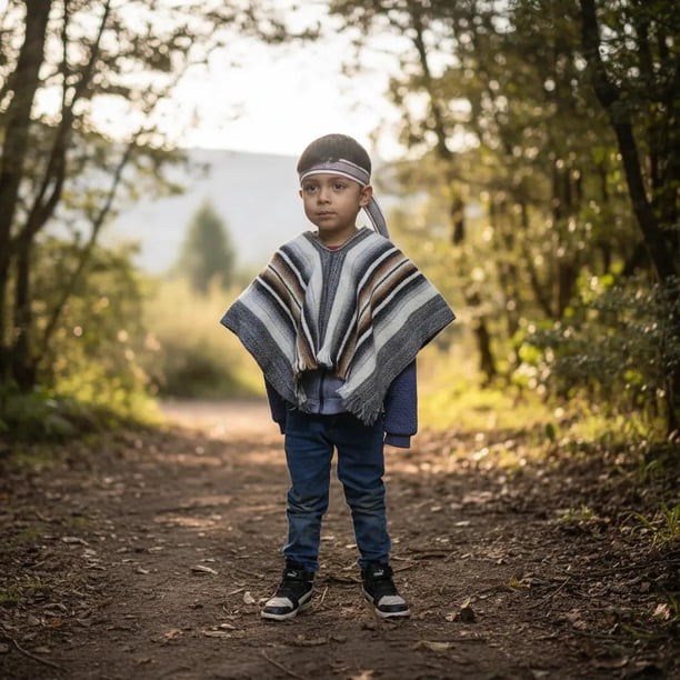 Traje Típico de Mapuche con Accesorios