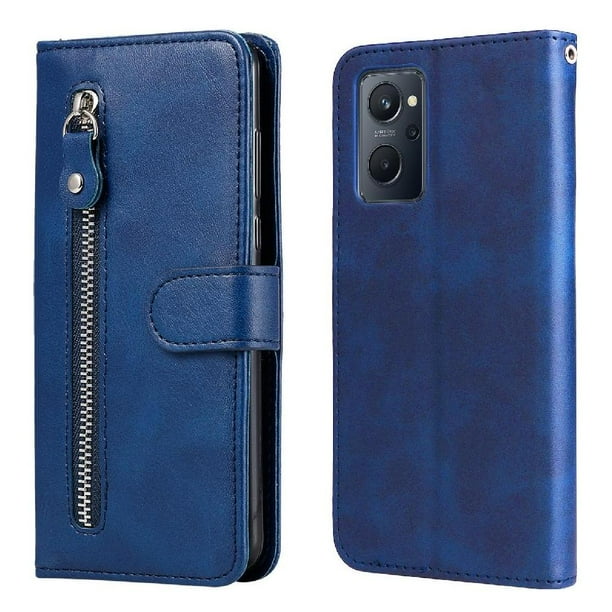 Funda con Cremallera para Realme 9i, Carcasa Cartera de Cuero PU con Soporte y Tarjetero