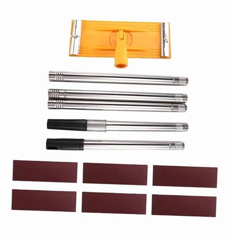 Ioensy - Lijadora De Pértiga Para Paneles De Yeso De 360 Grados Con Pértiga Extensible Y Herramienta Para Quitar Techos.