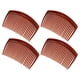 thumbnail image 1 of Unique Bargains 4 Pcs Peine de Clip Lateral Dientes Peines para el Cabello Peine de Clip 3" Plástico Marrón, 1 of 6