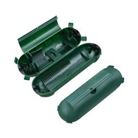 Magideal - Cubierta De Cable De Extensión 2X Cubierta De Seguridad Protector Conexión De Seguridad Cubierta De Seguridad Caja De Seguridad Eléctrica Resistente Verde