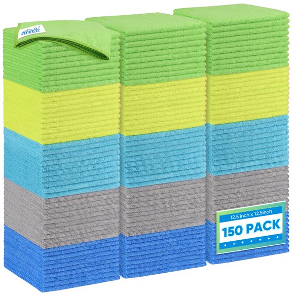 Toalla HOMEXCEL de microfibra para limpieza de coches, 150 unidades, 32 x 32 cm