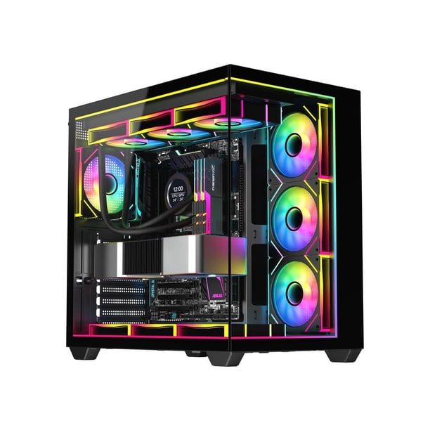 Gabinete DIYPC IDX3-ATX-ARGB Negro
