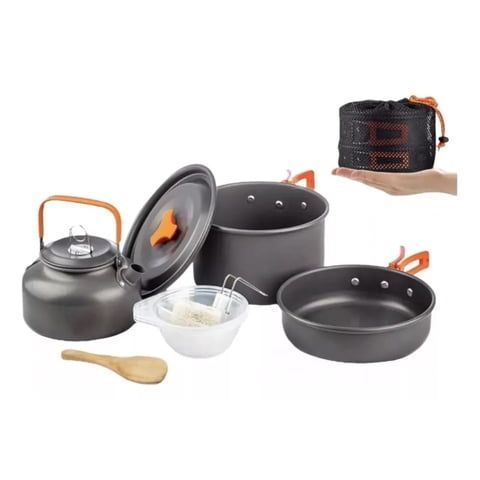 Campsor - Ollas De Camping Con Tetera Y Tapa