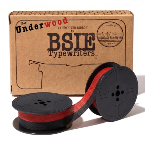 Cinta para máquina de escribir BSIE Underwood negro/rojo para No. 5, Champion