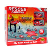 Total Click - Juguete Pista Plataforma De Bomberos 2 Autos Infantil