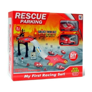 Total Upgrate - Juguete Pista Plataforma De Bomberos 2 Autos Infantil