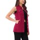 thumbnail image 4 of INSPIRE CHIC Chaleco de Mezclilla para Mujer sin Mangas con Botones de Largo Medio Chaleco Casual de Jean Rojo Oscuro S, 4 of 6