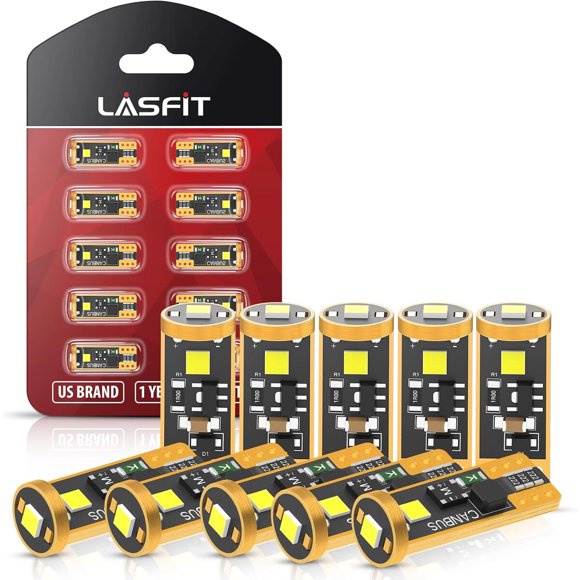 LASFIT 194 LED Bulb 6000K White T10 168 LED Bulb, Super Bright