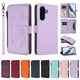 thumbnail image 3 of Funda Cartera Mariposa para [Samsung Galaxy A36 5G] con Soporte y Cremallera Morado claro, 3 of 6