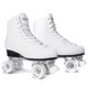 thumbnail image 2 of Patines de ruedas Nattork de piel sintética con diseño de cuádruple alto para mujer, color blanco, 2 of 7