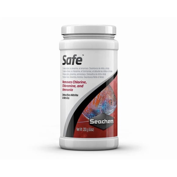 Acondicionador de Agua para Acuario Seachem Safe 250 g Concentrado