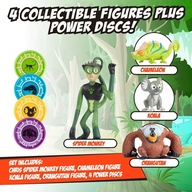 Set de figuras de acción Wild Kratts Climbers con 4 discos, 8