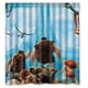 thumbnail image 1 of Cortina de ducha de animación, juego de cortina de baño con ganchos, tamaño 60 x 72 pulgadas, 1 of 3