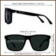 thumbnail image 2 of Gafas de sol Locs gangster rectangulares extragrandes negras, 2 of 9