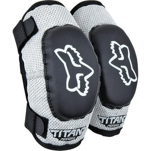 Protector De Codo Para Motocross Fox Racing Peewee Titan Negro/Plateado M/L