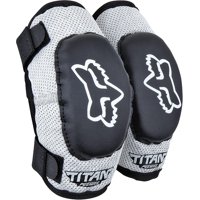 Protector De Codo Para Motocross Fox Racing Peewee Titan Negro/Plateado M/L