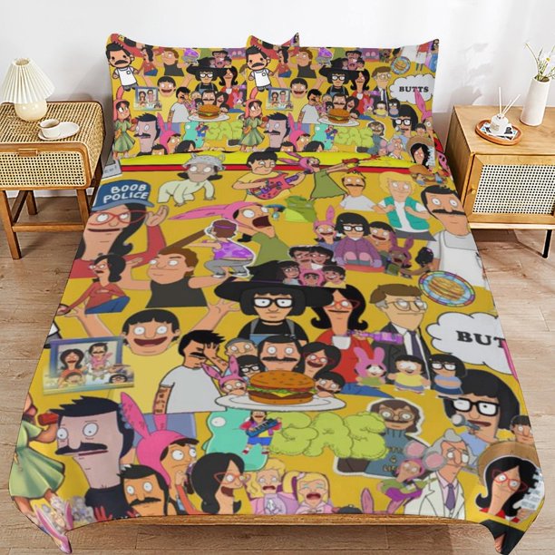 Bob's Burgers Duvet Cover Set 3 Piece Bedding Set Double Sided Printing Decorative Comforter Cover Set