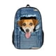 thumbnail image 1 of Cute Dog & Cat Printed Backpack - Perfect for Kids Boys & Girls, Denim Printed Bag, Ideal for School & Outdoor Travel!, 1 of 5