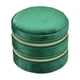 thumbnail image 3 of Estuche De Terciopelo De 2 Capas Para Guardar Joyas, Para Viajes, Collares, Bodas, Color Verde, 3 of 3