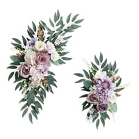 Magideal - Arco De Flores Para Boda, Señal De Bienvenida, Decoraciones, Corona De Boda, Granja, Vegetación, Botín Floral Artificial Para Fiesta De Pared, 2 Uds.