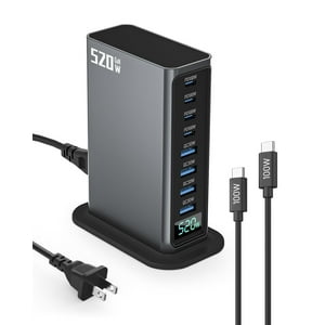 Estación De Carga Hosowe 520 W Usb C 8 Puertos Gan Pd 100W