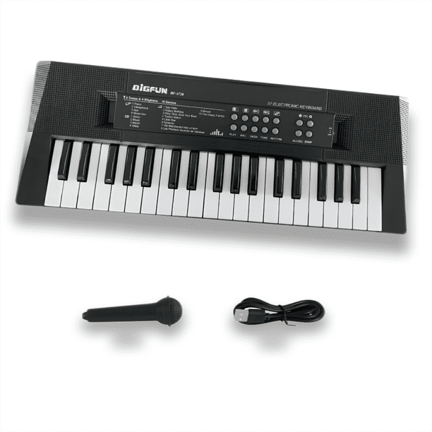 37 Keys Electric Kids Piano With Microphone, Musical Toy Piano For Kids Ages 3-5, Portable Electronic Keyboard Piano Learning Toys For 3 4 5 6 Year Old Boys Girls For Birthday Gifts