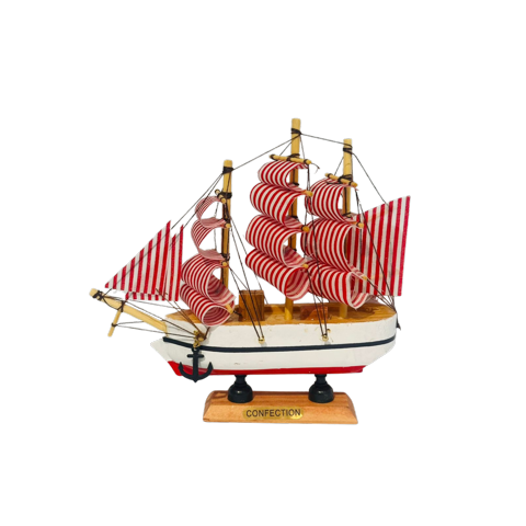 Decostilo - Decoración: Barco Velero De Madera 15Cm