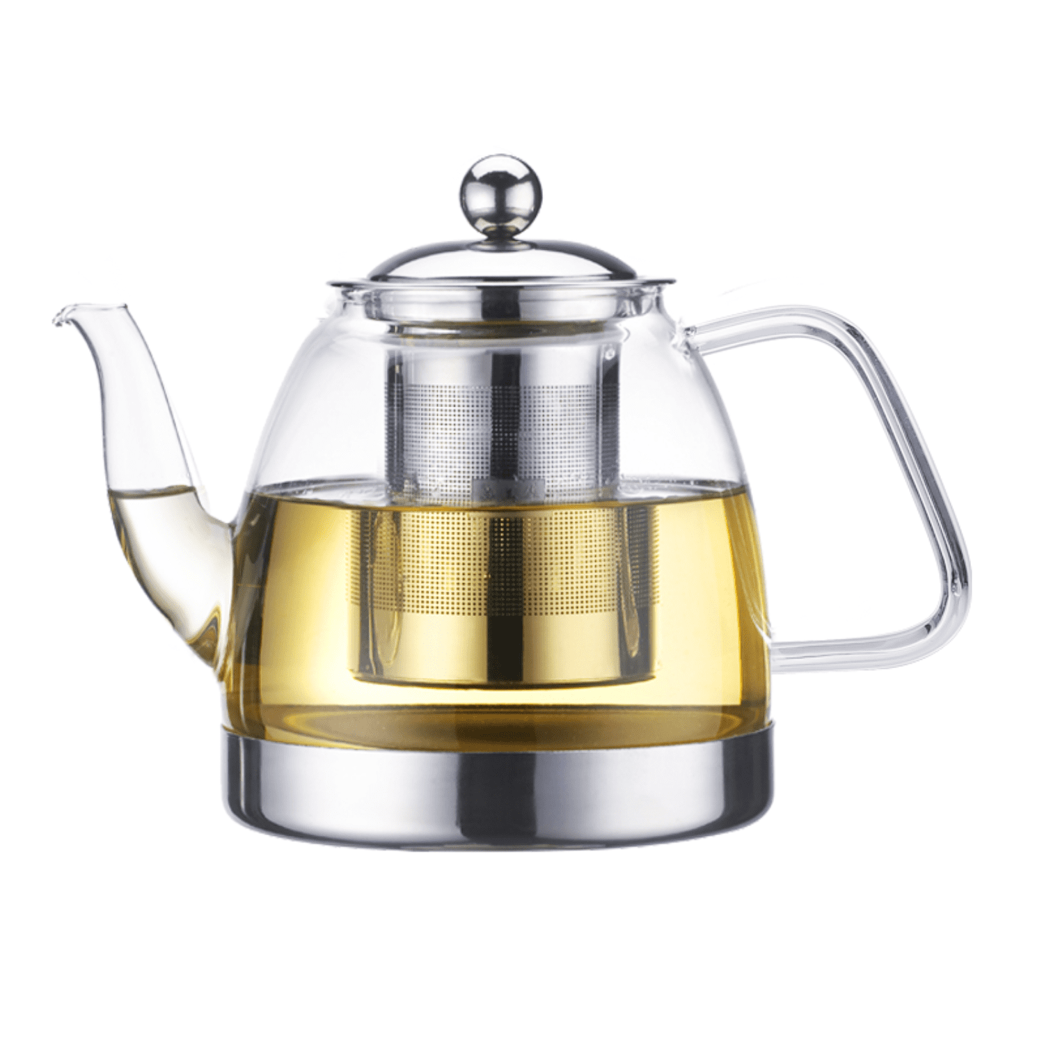 Tetera 1,2lt Vidrio Borosilicato Acero Lugano