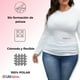 thumbnail image 4 of Camiseta Polar Manga Larga Primera Capa Mujer polera Blanco y Negro M, 4 of 6