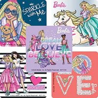 Pegatinas Barbie Modern Princess, 100 Por Paquete, 5 Diseños
