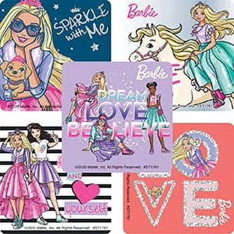 Pegatinas Barbie Modern Princess, 100 Por Paquete, 5 Diseños