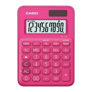 Casio - Calculadora De Escritorio 10 Digitos Rosado Ms-7Uc