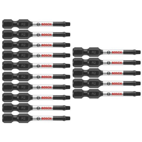 Power Bits Bosch Itsq2215 Impact Tough Cuadrado #2 Paquete 15 Unidades
