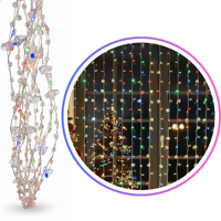 Genérica - Luces Navidad Cascada Multicolor 3Mx3M Diseño Esferas