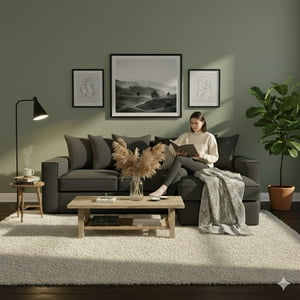 Sitial Home - Seccional Libre Disposicion Baco Marengo Con Resortes Full Comfort Plus