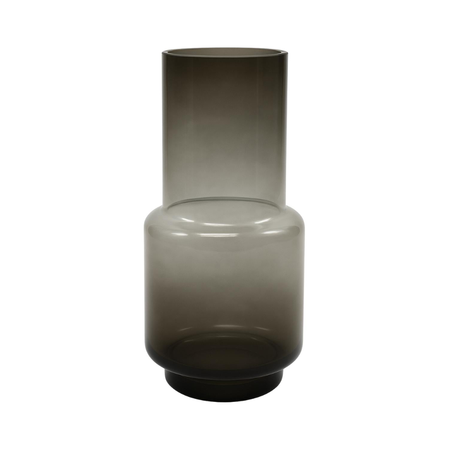 Fliperex - Florero Decorativo De Vidrio Cristal Con Diseño Tonos Gris