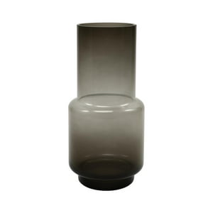 Fliperex - Florero Decorativo De Vidrio Cristal Con Diseño Tonos Gris