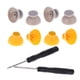 thumbnail image 4 of 8x Joystick Caps Grey + Yellow Para Nintendo GameCube NGC Controller + Tools, 4 of 5