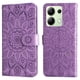 thumbnail image 5 of Funda tipo cartera FOXDOCK para Xiaomi Redmi Note 13 4G , diseño girasol en relieve, cuero PU, cierre magnético, soporte y tarjetero, 5 of 5