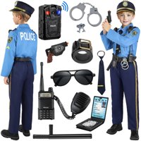 Luucio - Disfraz De Policía Lucio Para Niños De Oficial De Policía Con Accesorios