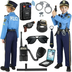 Luucio - Disfraz De Policía Lucio Para Niños De Oficial De Policía Con Accesorios