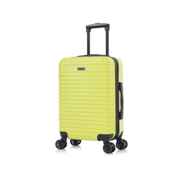 Luggage InUSA Deep Carry On Handback de 20 pulgadas, color verde con asa de gel