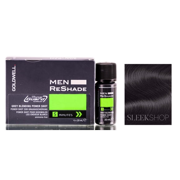 Color de pelo Goldwell para hombre ReShade Grey Blending Power Shot, 4 unidades