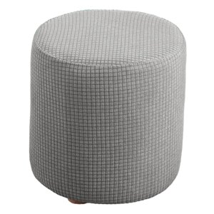Genérico - Funda Elástica Otomana Para Muebles, Protector, Sofá Redondo, Funda Para Sofá, Hogar, Gris