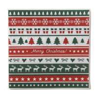 Fliperex - Set De 40 Servilletas Navideñas Con Diseños Variados Decorativos Blanco Arboles
