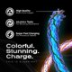 thumbnail image 2 of Cable cargador estático GloBright LED USB C a USB C de 1,8 m, 2 of 8