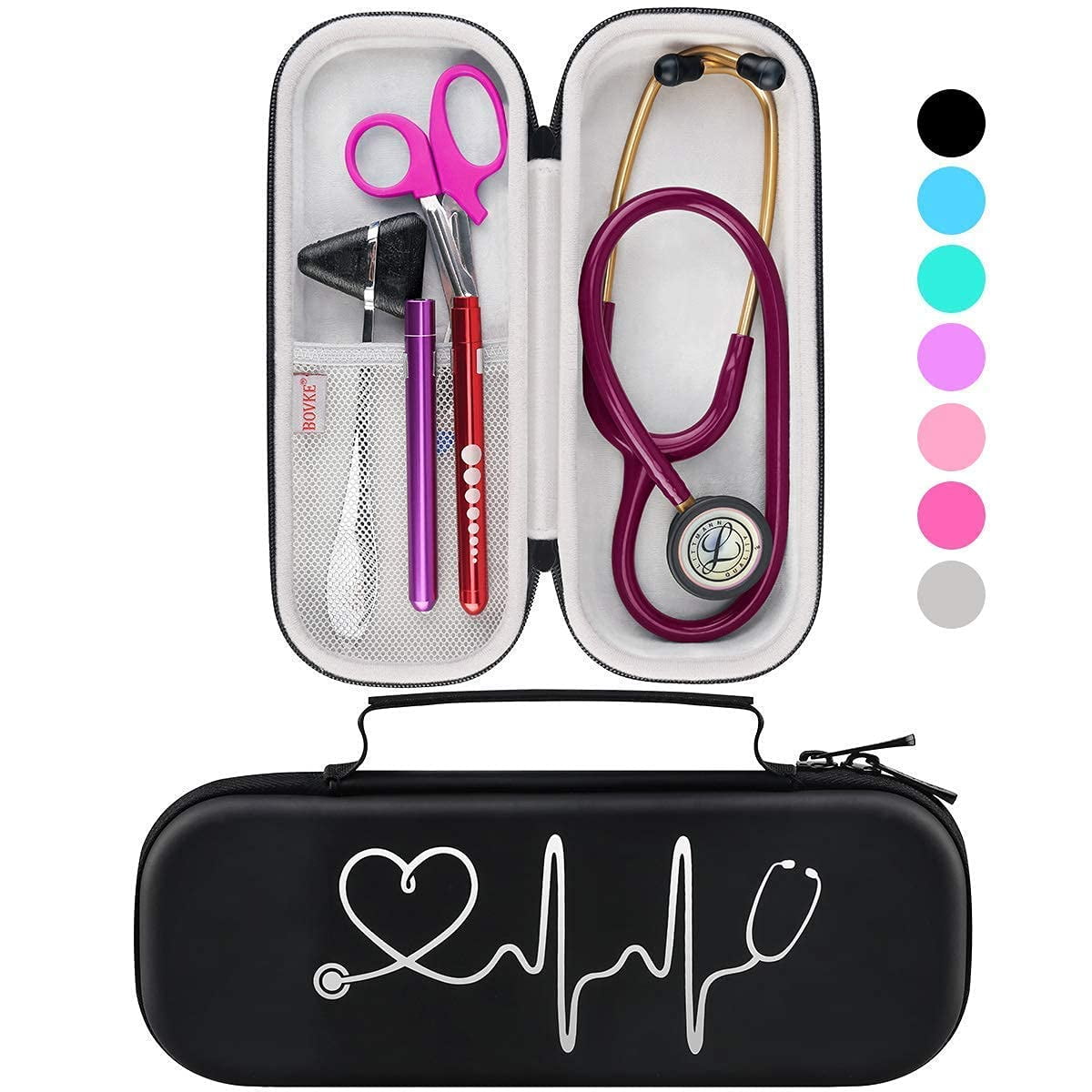 Bovke - Funda De Estetoscopio Para 3m Littmann Classic Iii Negra