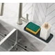 thumbnail image 4 of Porte éponge Silicone Lot de 2 Organisateur d'évier en Silicone Porte Savon Antidérapant Plateau d'organisation de la Cuisine pour Savons, éponges, Brosses (Noir), 4 of 5