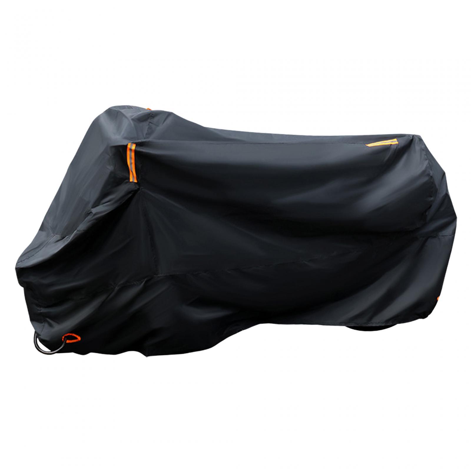 Ioensy - Funda Para Motocicleta Resistente Al Desgaste Con Orificios De Bloqueo A Prueba De Viento, Resistente A La Lluvia, Negra, Xxl